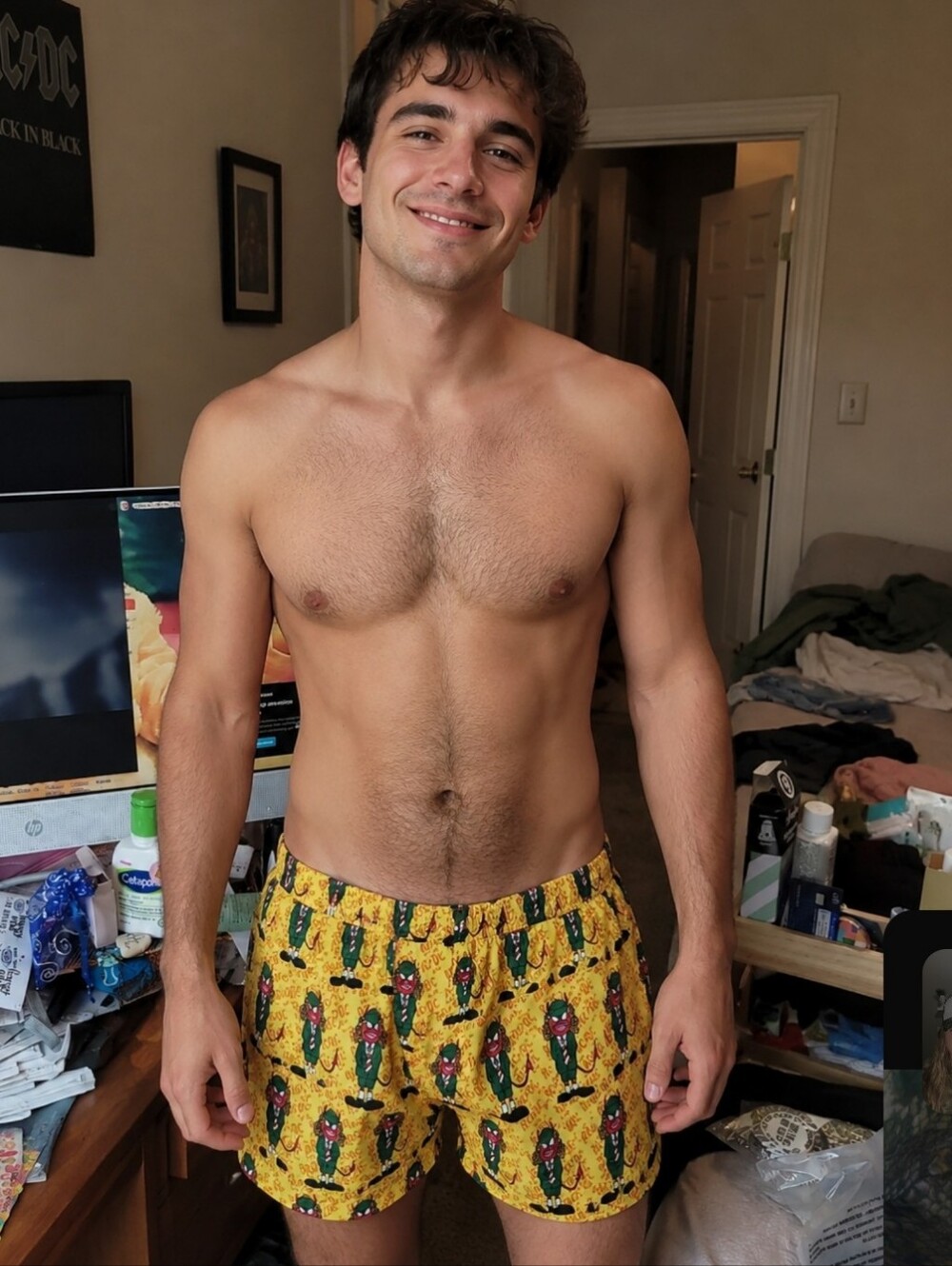 AC/DC Vintage Official Licenced Cartoon Logo Boxers Large Or Medium